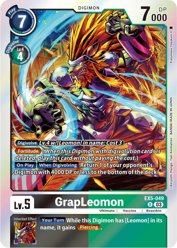 GrapLeomon EX5-049 R (Animal Colosseum)  - Foil