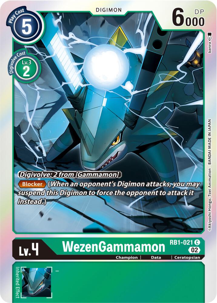 WezenGammamon RB1-021 C (Resurgence Booster)  - Foil