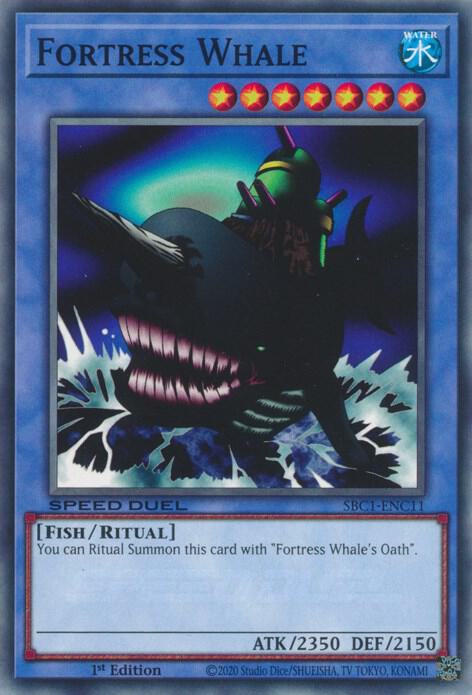 Fortress Whale SBC1-ENC11 (Speed Duel: Streets of Battle City)  - 1st Edition