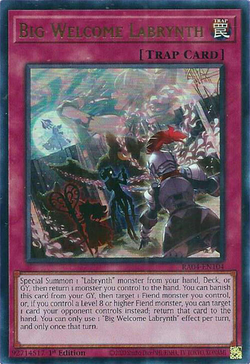 Big Welcome Labrynth UR RA04-EN104 (Quarter Century Stampede)  - 1st Edition