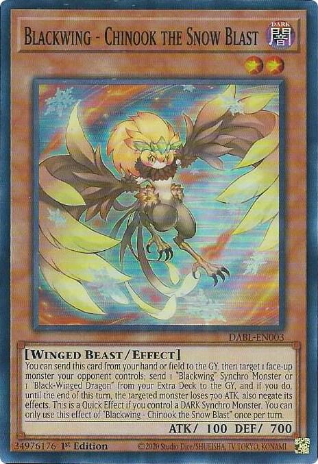 Blackwing - Chinook the Snow Blast DABL-EN003 (Darkwing Blast)  - 1st Edition
