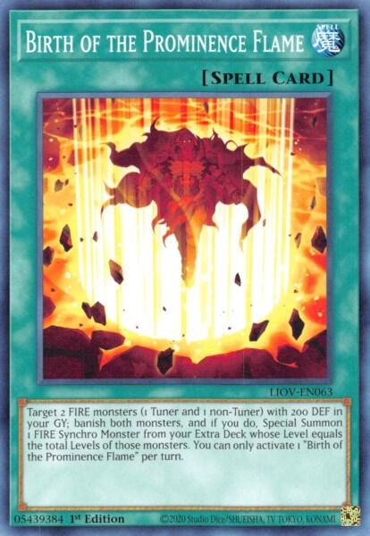 Birth of the Prominence Flame LIOV-EN063 (Lightning Overdrive)  - 1st Edition