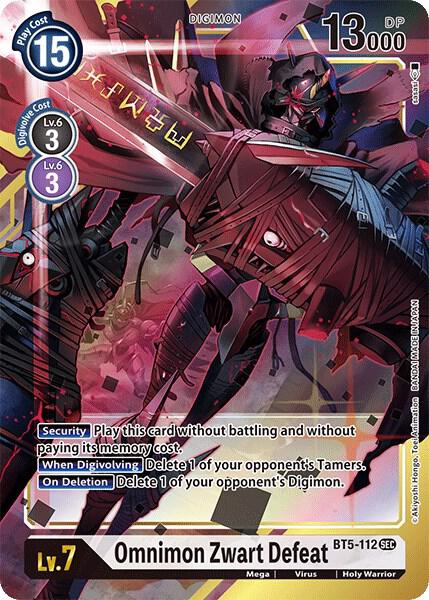 Omnimon Zwart Defeat Alternate Art BT5-112 SEC (Battle of Omni)  - Foil