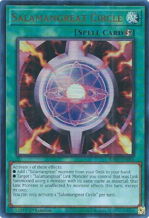 Salamangreat Circle UR RA03-EN066 (Quarter Century Bonanza)  - 1st Edition