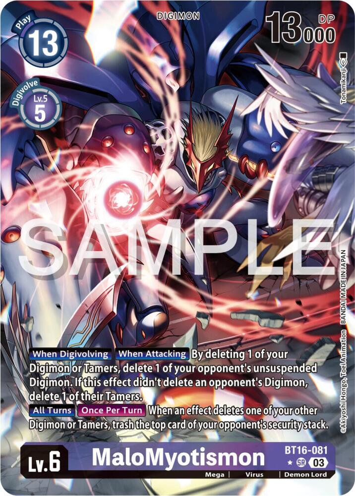 MaloMyotismon Alternate Art BT16-081 SR (Beginning Observer)  - Foil