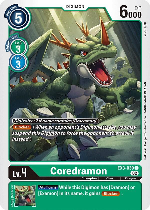 Coredramon EX3 039 EX3-039 U (Draconic Roar) 