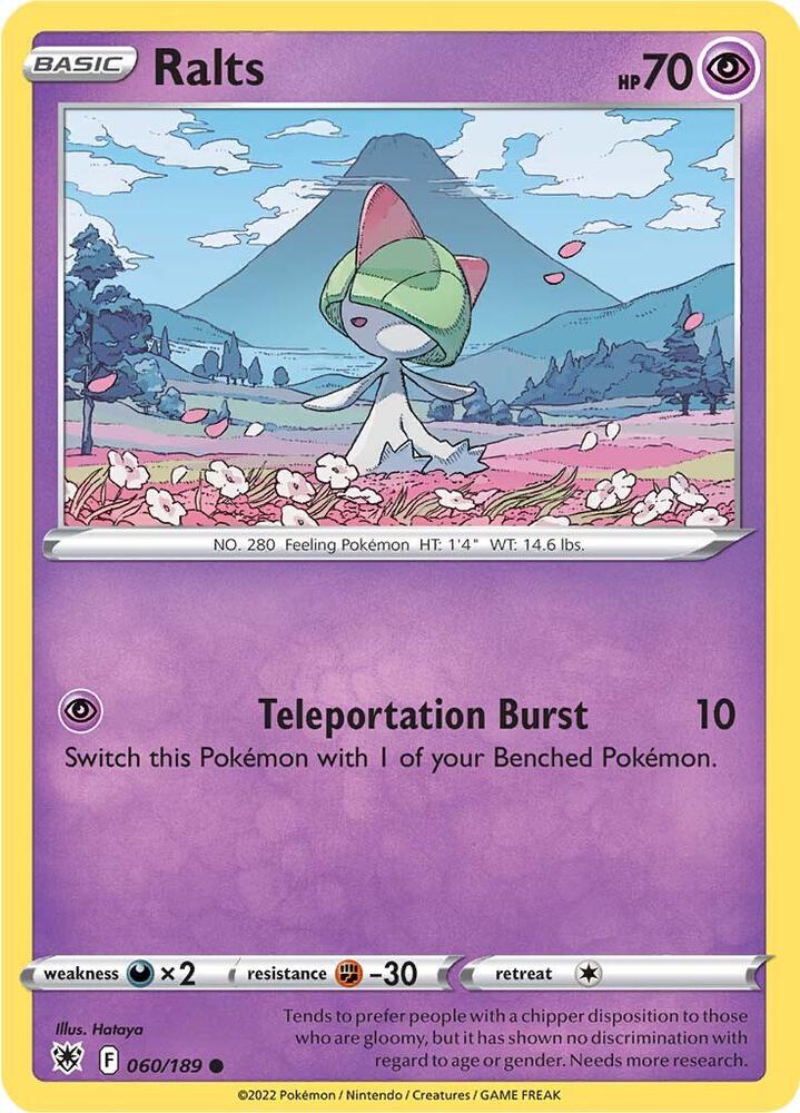 Ralts 060/189 (SWSH10: Astral Radiance) 