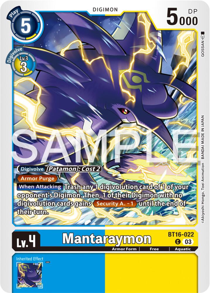 Mantaraymon BT16-022 C (Beginning Observer) 