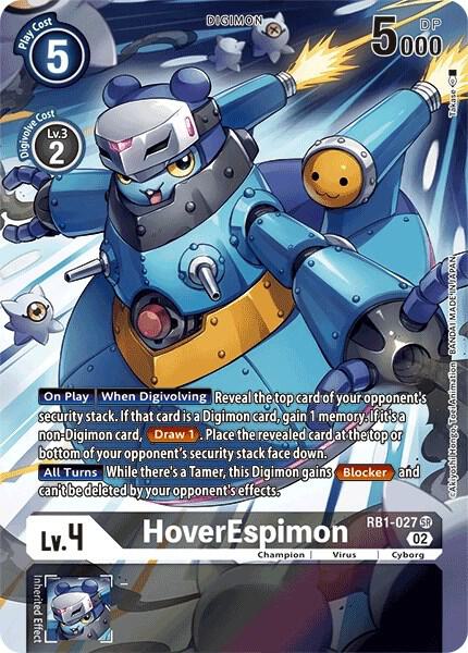 HoverEspimon Textured Alternate Art RB1-027 SR (Resurgence Booster)  - Foil