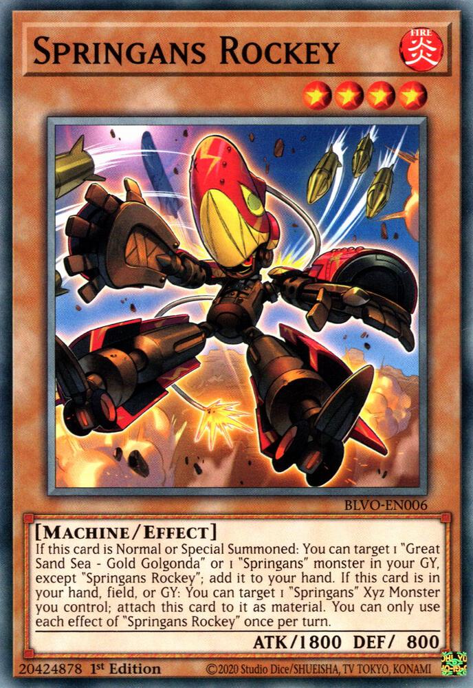 Springans Rockey BLVO-EN006 (Blazing Vortex)  - 1st Edition