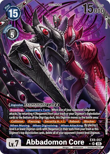 Abbadomon Core Alternate Art EX9-057 SR (Versus Monsters)  - Foil
