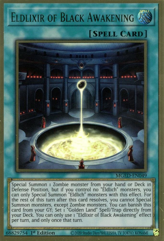 Eldlixir of Black Awakening MGED-EN049 (Maximum Gold: El Dorado)  - 1st Edition