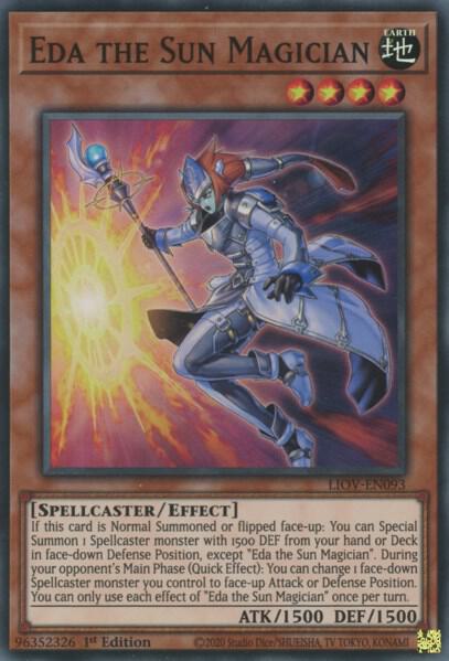 Eda the Sun Magician LIOV-EN093 (Lightning Overdrive)  - 1st Edition