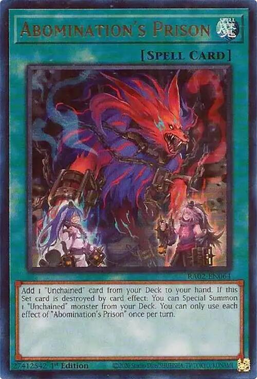 Abominations Prison UR RA02-EN064 (25th Anniversary Rarity Collection II)  - 1st Edition