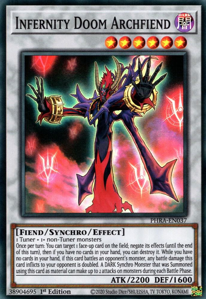 Infernity Doom Archfiend PHRA-EN037 (Phantom Rage)  - 1st Edition