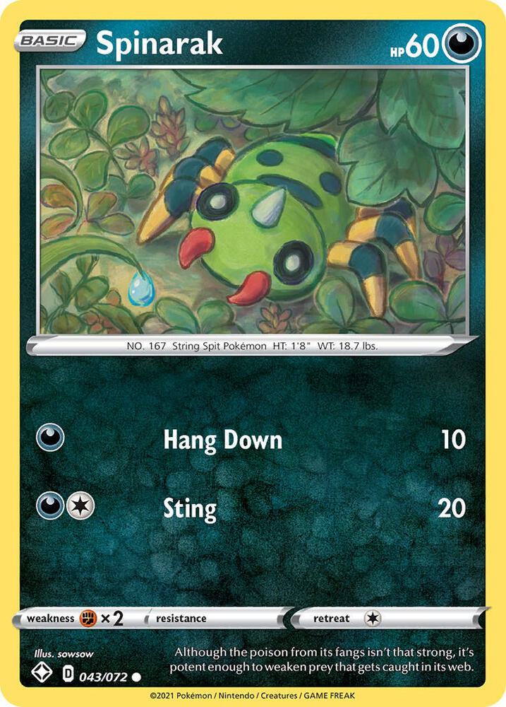 Spinarak 043/072 (Shining Fates) 