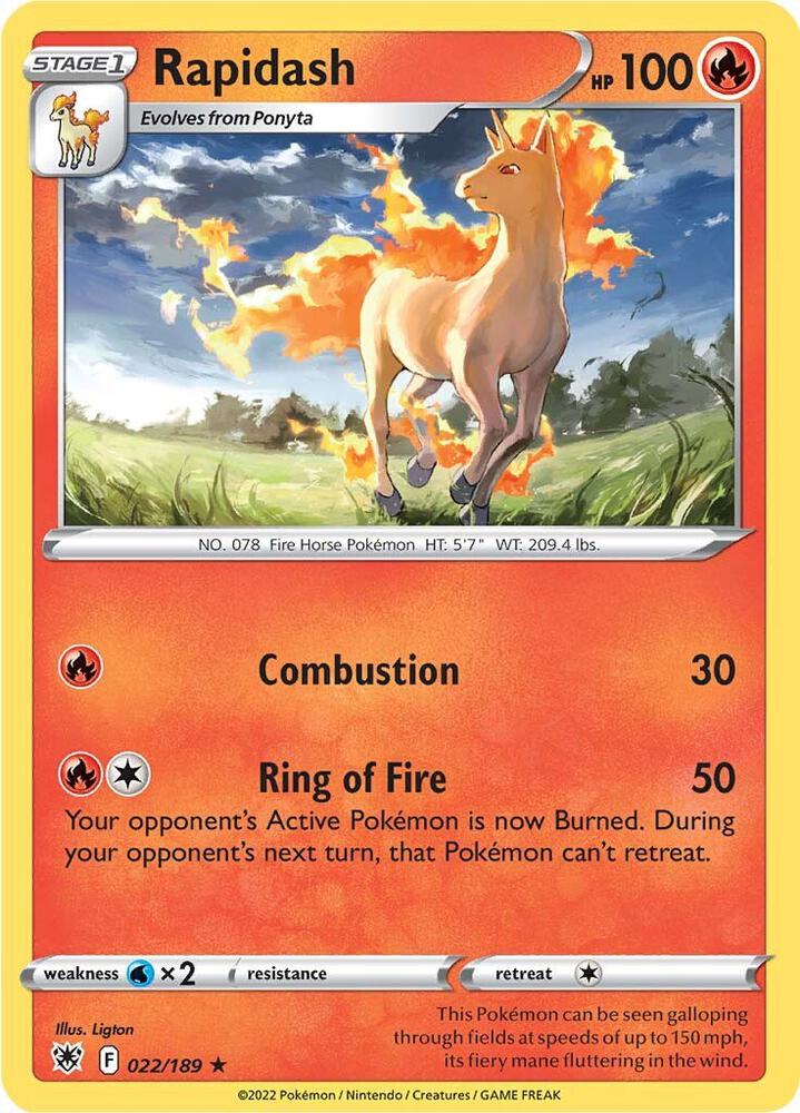 Rapidash 022/189 (SWSH10: Astral Radiance) 
