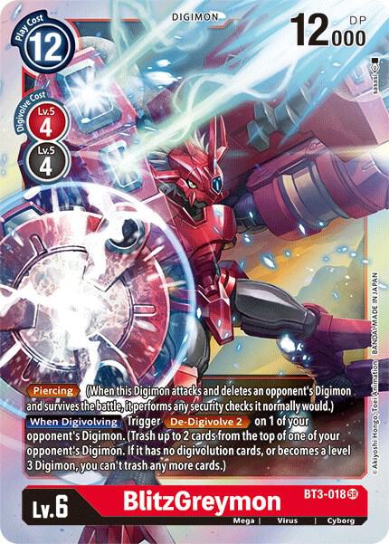 BlitzGreymon BT3-018 SR (Release Special Booster 1.5)  - Foil