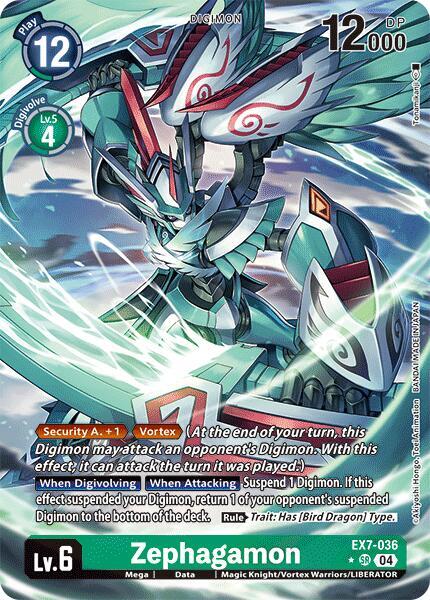 Zephagamon Alternate Art EX7-036 SR (Digimon LIBERATOR)  - Foil