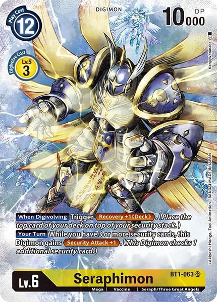 Seraphimon Alternate Art BT1-063 SR (Dimensional Phase)  - Foil