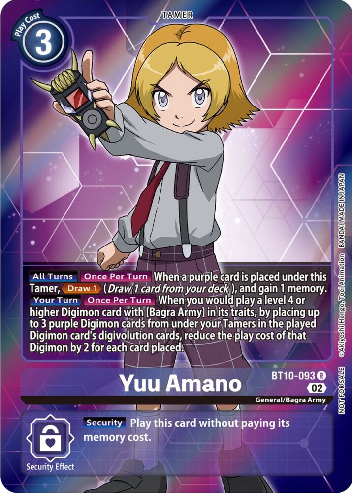 Yuu Amano Box Topper BT10-093 R (Xros Encounter)  - Foil