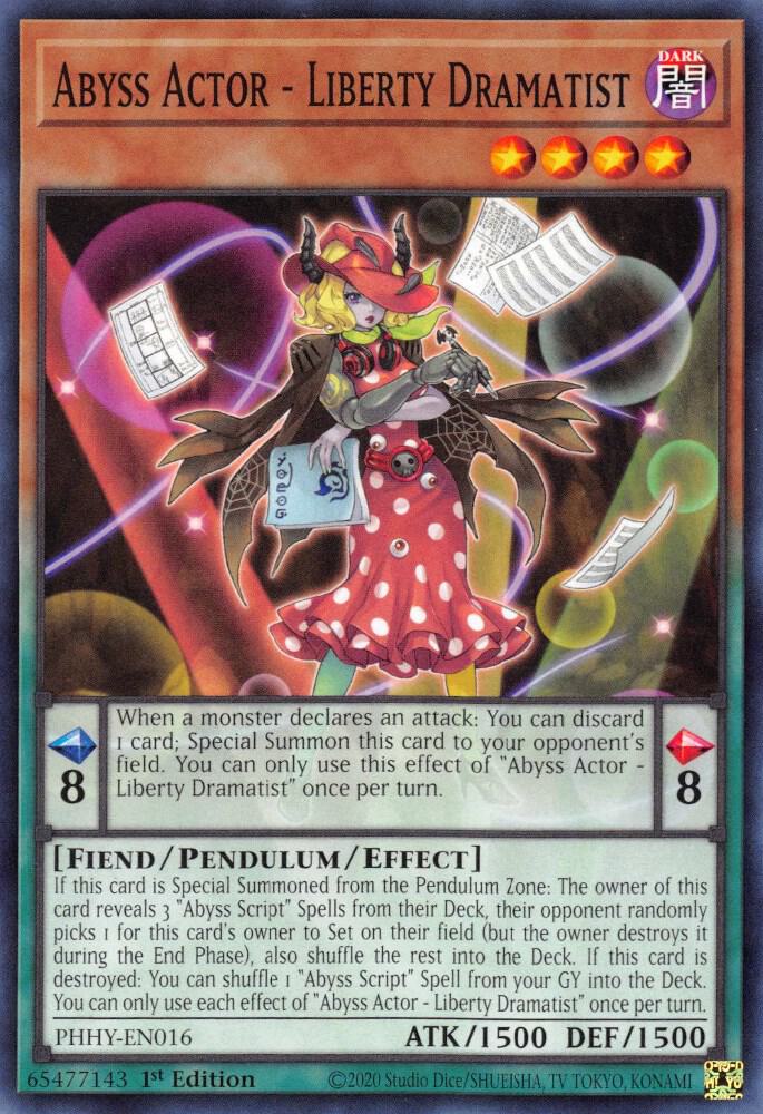 Abyss Actor - Liberty Dramatist PHHY-EN016 (Photon Hypernova)  - 1st Edition
