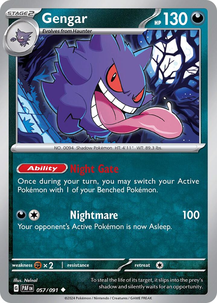 Gengar 057/091 (SV: Paldean Fates) 
