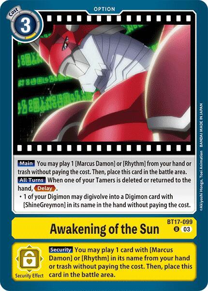 Awakening of the Sun BT17-099 U (Secret Crisis) 