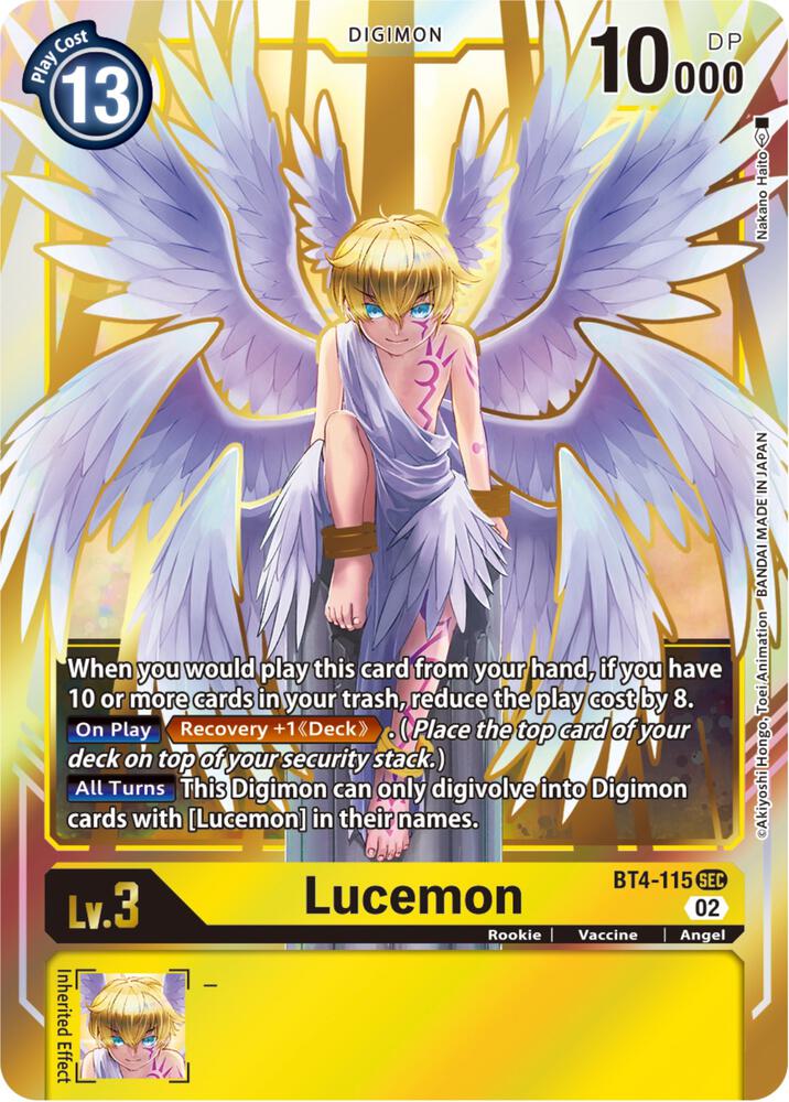 Lucemon Resurgence Booster Reprint BT4-115 SEC (Resurgence Booster)  - Foil