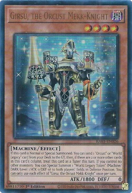 Girsu the Orcust Mekk Knight UR RA03-EN026 (Quarter Century Bonanza)  - 1st Edition