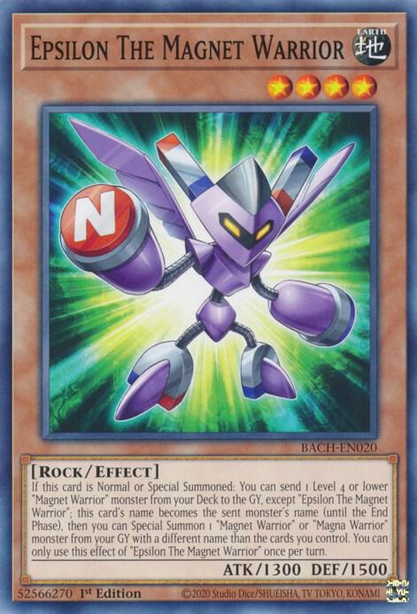 Epsilon The Magnet Warrior BACH-EN020 (Battle of Chaos)  - 1st Edition