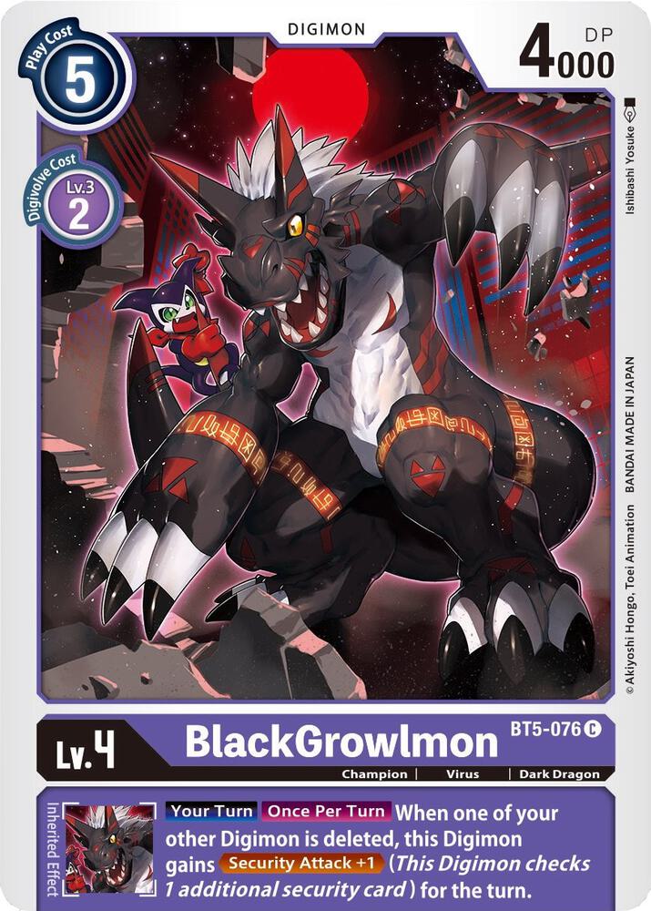 BlackGrowlmon BT5-076 C (Battle of Omni) 