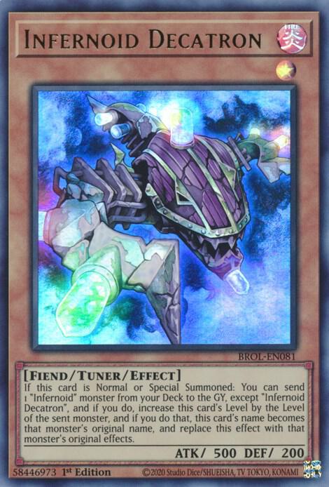 Infernoid Decatron BROL-EN081 (Brothers of Legend)  - 1st Edition