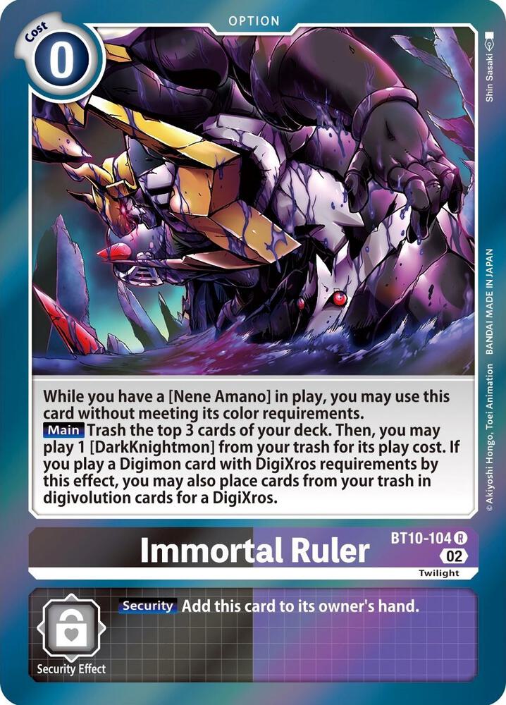 Immortal Ruler BT10-104 R (Xros Encounter)  - Foil