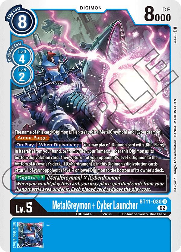 MetalGreymon plus Cyber Launcher BT11-030 U (Dimensional Phase) 