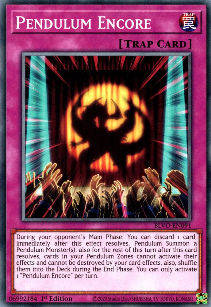 Pendulum Encore BLVO-EN091 (Blazing Vortex)  - 1st Edition