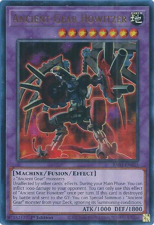 Ancient Gear Howitzer UR RA03-EN035 (Quarter Century Bonanza)  - 1st Edition