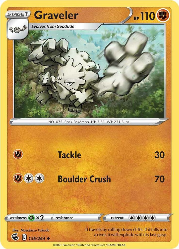 Graveler 136/264 (SWSH08: Fusion Strike) 