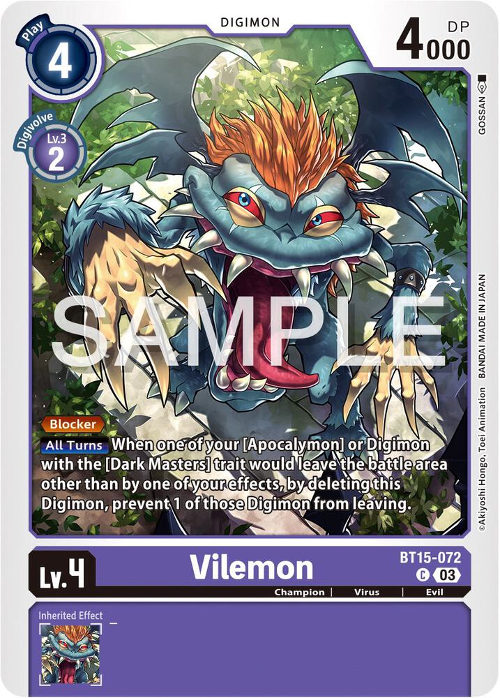 Vilemon BT15-072 C (Exceed Apocalypse) 