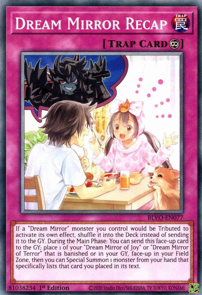 Dream Mirror Recap BLVO-EN077 (Blazing Vortex)  - 1st Edition