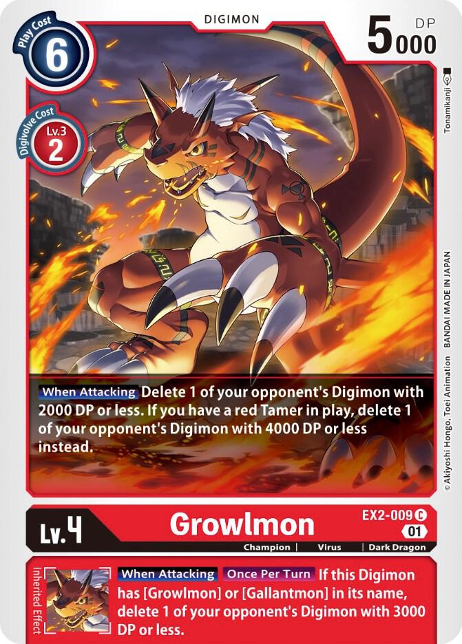 Growlmon EX2-009 C (Digital Hazard) 