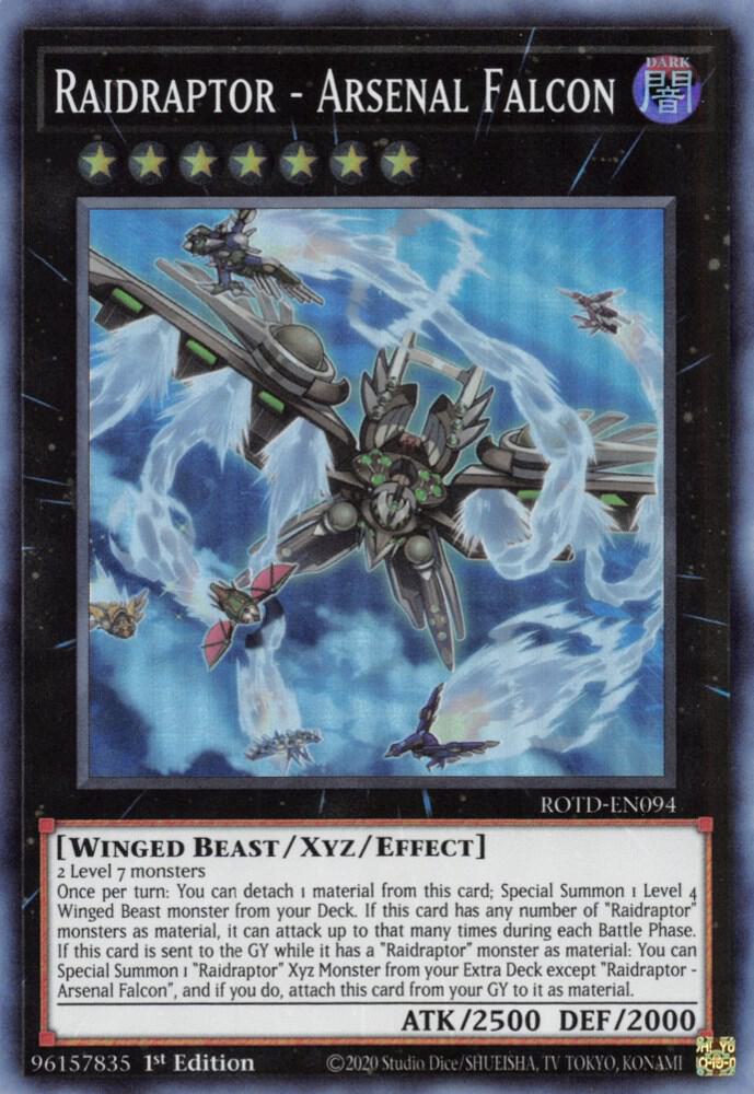 Raidraptor - Arsenal Falcon ROTD-EN094 (Rise of the Duelist)  - 1st Edition