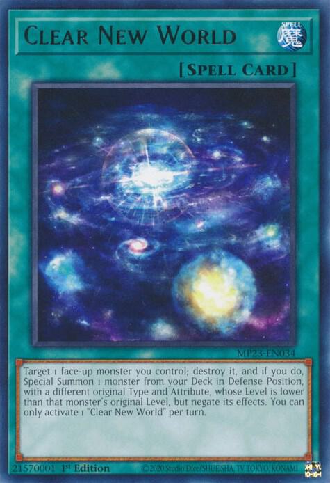 Clear New World MP23-EN034 (25th Anniversary Tin: Dueling Heroes Mega Pack)  - 1st Edition