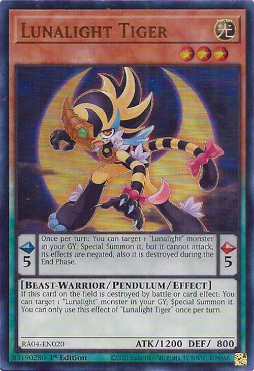Lunalight Tiger UR RA04-EN020 (Quarter Century Stampede)  - 1st Edition
