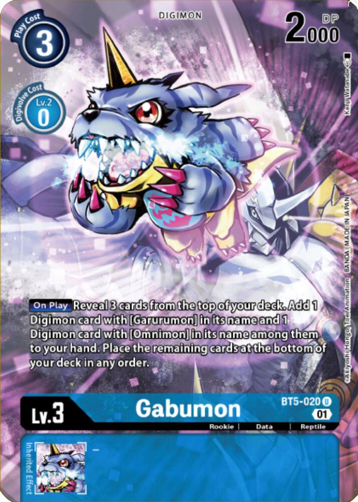 Gabumon Digimon Royal Knights Card Set BT5-020 U (Battle of Omni)  - Foil