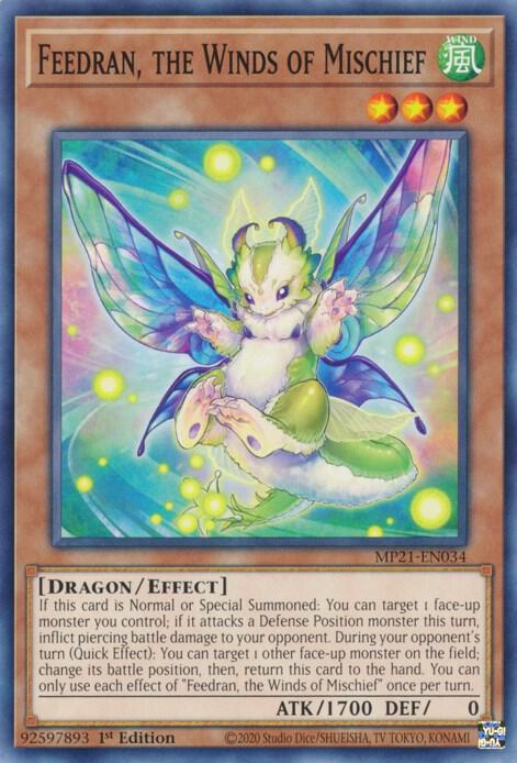 Feedran the Winds of Mischief MP21-EN034 (2021 Tin of Ancient Battles)  - 1st Edition