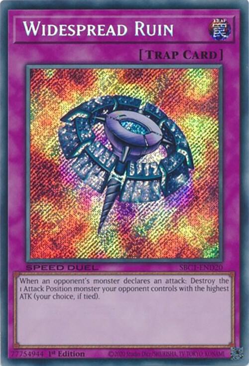 Widespread Ruin Secret Rare SBC1-END20 (Speed Duel: Streets of Battle City)  - 1st Edition
