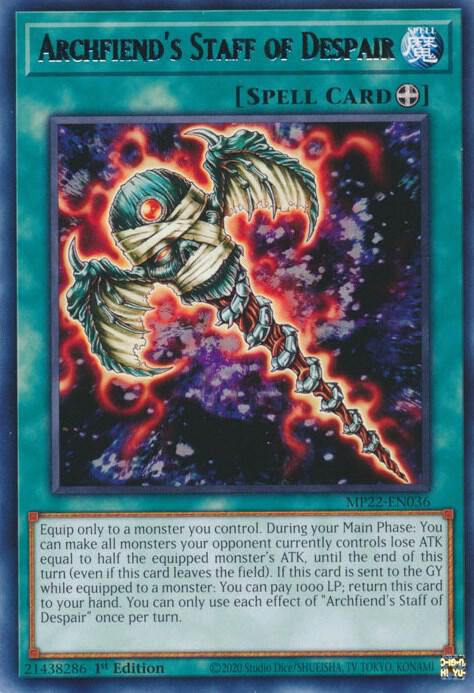 Archfiends Staff of Despair MP22-EN036 (2022 Tin of the Pharaoh's Gods)  - 1st Edition