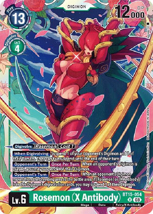 Rosemon X Antibody BT15-054 R (Exceed Apocalypse)  - Foil