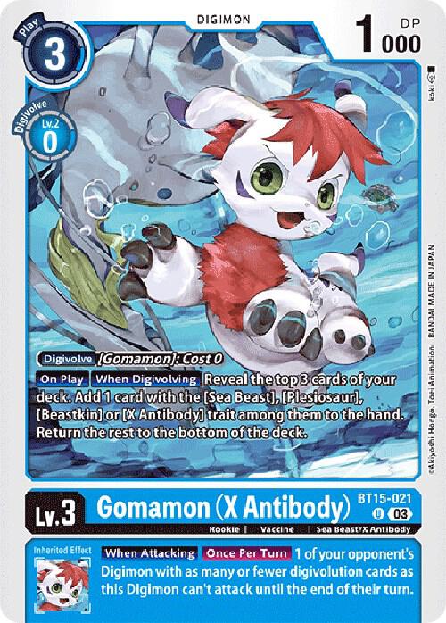 Gomamon X Antibody BT15-021 U (Exceed Apocalypse) 